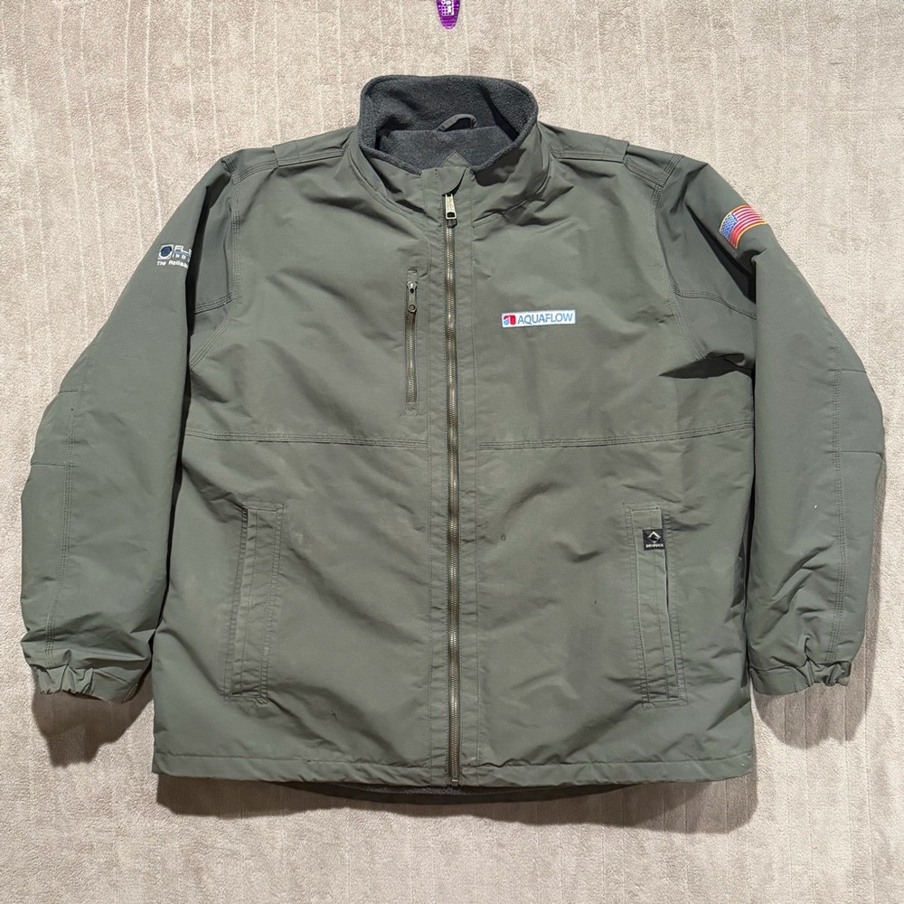 Dri Duck Work Jacket Mens XXL Green Water Resistant Canvas Heavy Fleece Lined